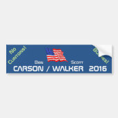 WALKER 2016 - geen klintons op struiken Bumpersticker (Voorkant)