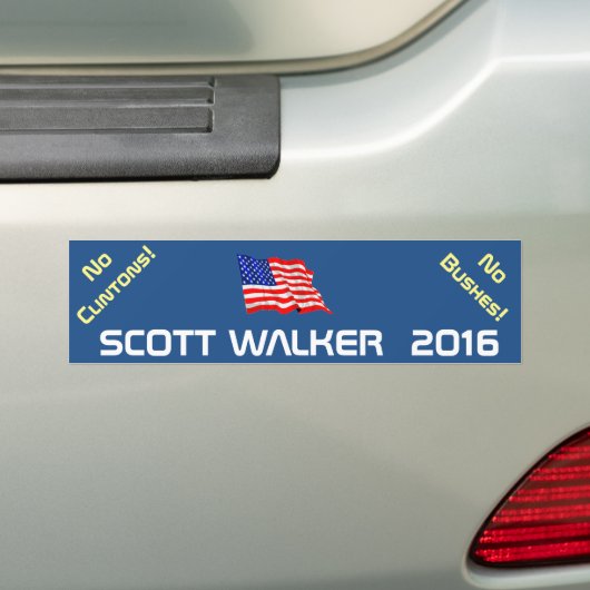 WALKER 2016 - geen klintons op struiken Bumpersticker (Op auto)