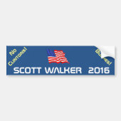 WALKER 2016 - geen klintons op struiken Bumpersticker (Voorkant)