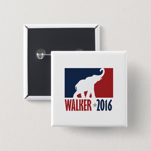 Walker 2016 Pro GOP Candidate Design Vierkante Button 5,1 Cm (Voorkant /achterkant)
