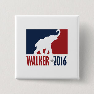 Walker 2016 Pro GOP Candidate Design Vierkante Button 5,1 Cm
