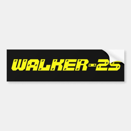WALKER-25 Bumpersticker (Voorkant)