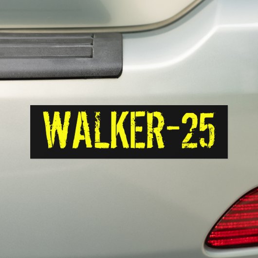 WALKER-25 Bumpersticker (Op auto)