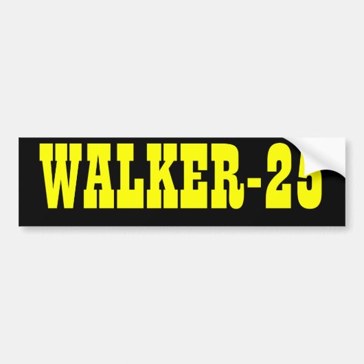 WALKER-25 Bumpersticker (Voorkant)
