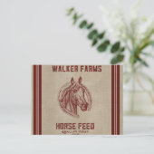 Walker Boerderijen Horse Feed Sack Briefkaart (Staand voorkant)