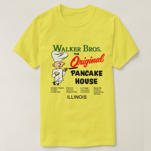 Walker Bros. Illinois, het originele pannenkoekenh T-shirt (Design voorkant)