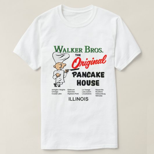 Walker Bros. Illinois, het originele pannenkoekenh T-shirt (Design voorkant)