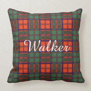 Walker clan Pset Scottish kilt tartan Kussen