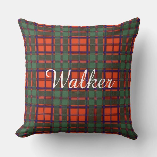Walker clan Pset Scottish kilt tartan Kussen (Voorkant)