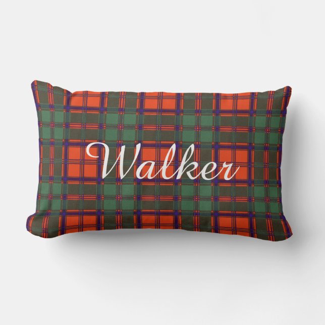 Walker clan Pset Scottish kilt tartan Kussen (Voorkant)