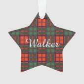 Walker clan Pset Scottish kilt tartan Ornament (voorkant)