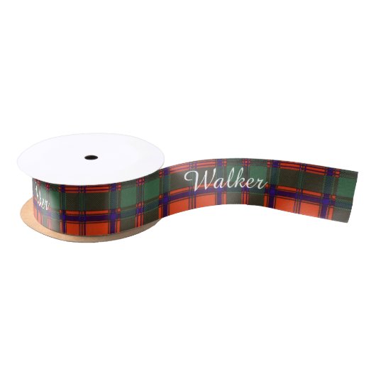Walker clan Pset Scottish kilt tartan Satijnen Lint (Spoel)