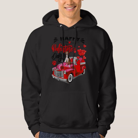 Walker Coonhound Happy Valentine's Day Cla Hoodie (Voorkant)