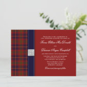 Walker Evening Tartan Celtic Wedding Uitnodiging (Staand voorkant)