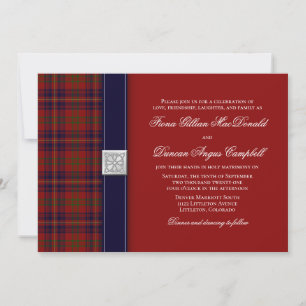 Walker Evening Tartan Celtic Wedding Uitnodiging