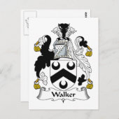 Walker Family Crest Briefkaart (Voorkant / Achterkant)