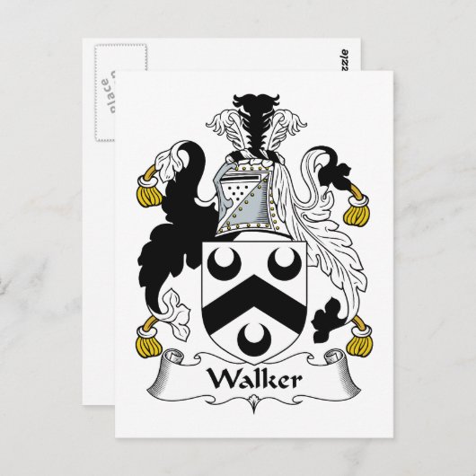 Walker Family Crest Briefkaart (Voorkant / Achterkant)
