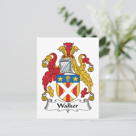Walker Family Crest Briefkaart (Staand voorkant)