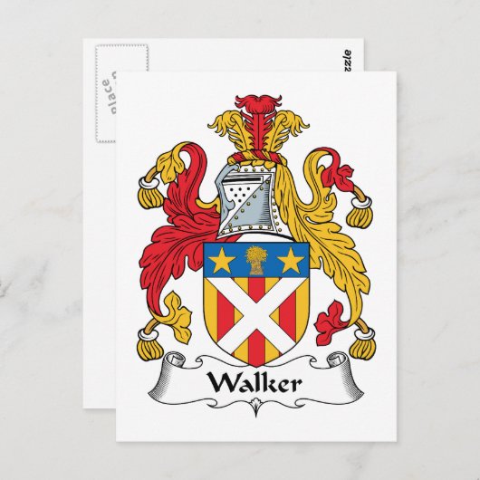 Walker Family Crest Briefkaart (Voorkant / Achterkant)