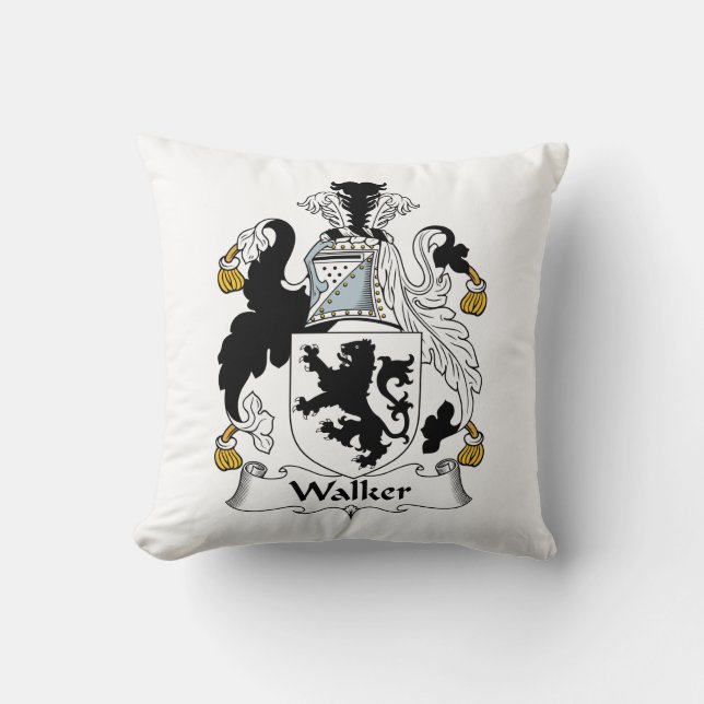 Walker Family Crest Kussen (Voorkant)