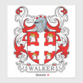 Walker Family Crest Sticker (Vel)