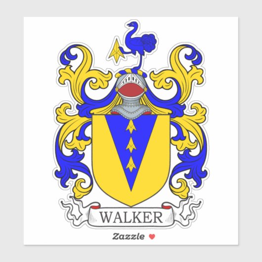 Walker Family Crest Sticker (Vel)