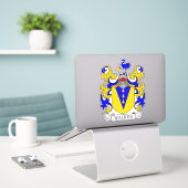 Walker Family Crest Sticker (Laptop op bureau)