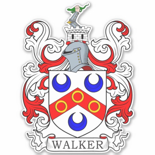 Walker Family Crest Sticker (Voorkant)