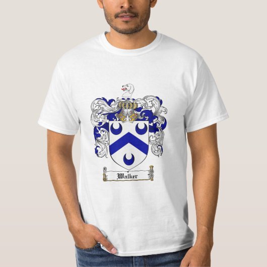 Walker Family Crest - Walker Coat of Arms T-shirt (Voorkant)