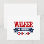 Walker For President 2016 Certified Ribbon Briefkaart (Voorkant / Achterkant)