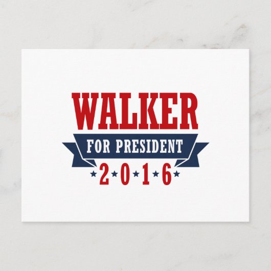 Walker For President 2016 Certified Ribbon Briefkaart (Voorkant)