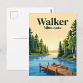 Walker, Minnesota Briefkaart (Voorkant / Achterkant)