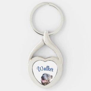 Walker Naam Met Staffy Bull Terrier,  Sleutelhanger