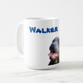 Walker Name with Staffy Bull Terrier, Coffee Mok (Voorkant links)