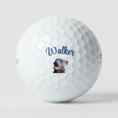 Walker Name With Staffy Bull Terrier,  Golfballen (Voorkant)