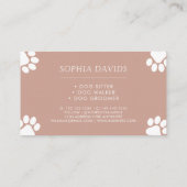 Walker Pet Sitting Business Custom Foto Visitekaartje (Achterkant)