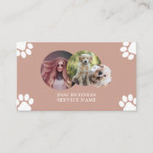 Walker Pet Sitting Business Custom Foto Visitekaartje (Voorkant)