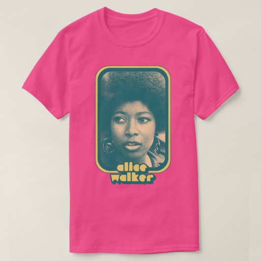 Walker Retro stijl feministische icoon T-shirt (Design voorkant)
