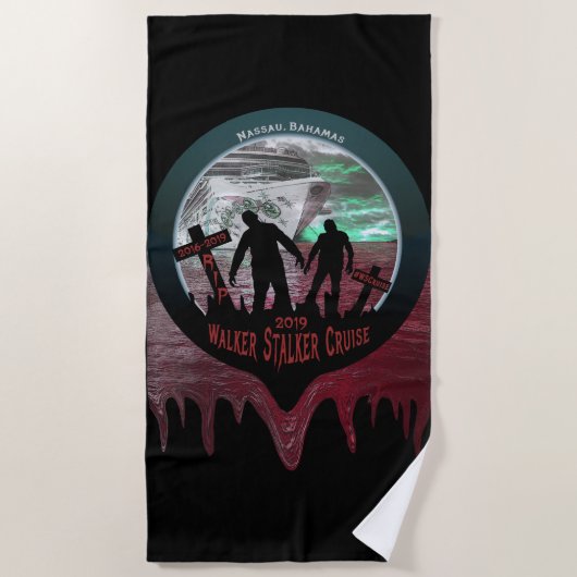 Walker Stalker Cruise 2019 Beach Towel Strandlaken (Voorkant)