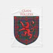 Walker Tartan Scottish Plaid Lion Rampant Fleece Deken (Voorkant)