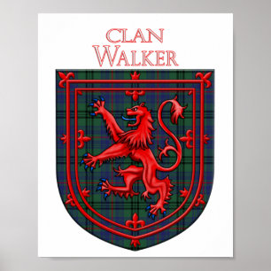 Walker Tartan Scottish Play Lion Rampant Poster