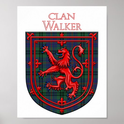 Walker Tartan Scottish Play Lion Rampant Poster (Voorkant)