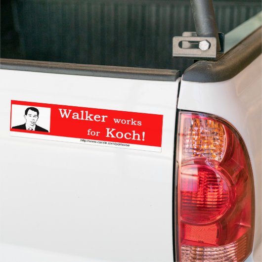Walker Works voor Koch Bumpersticker (Op Truck)