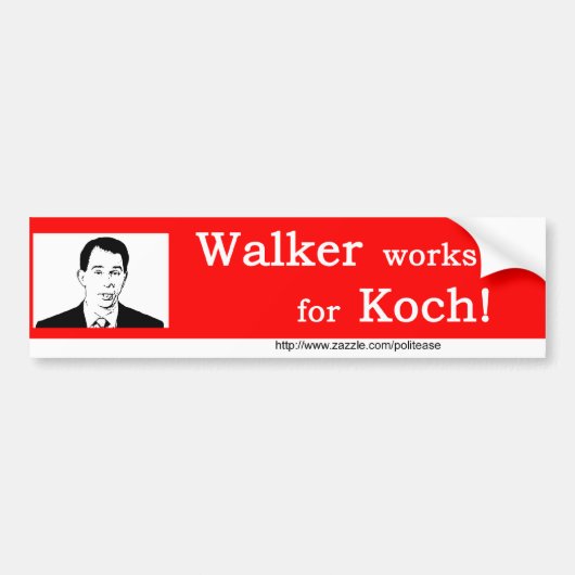 Walker Works voor Koch Bumpersticker (Voorkant)