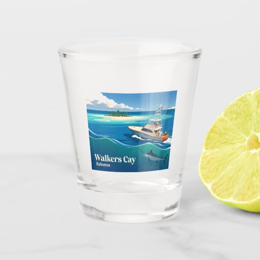 Walkers Cay Bahama's Shot Glas (Voorkant)