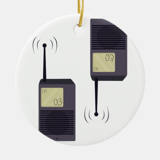 Walkie-Talkie Keramisch Ornament (Voorkant)