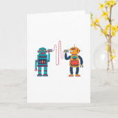 Walkie talkie robots kaart (Gele Bloem)