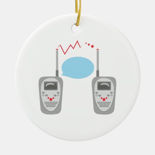 Walkie Talkies Keramisch Ornament (Voorkant)