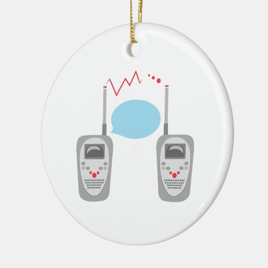 Walkie Talkies Keramisch Ornament (Links)