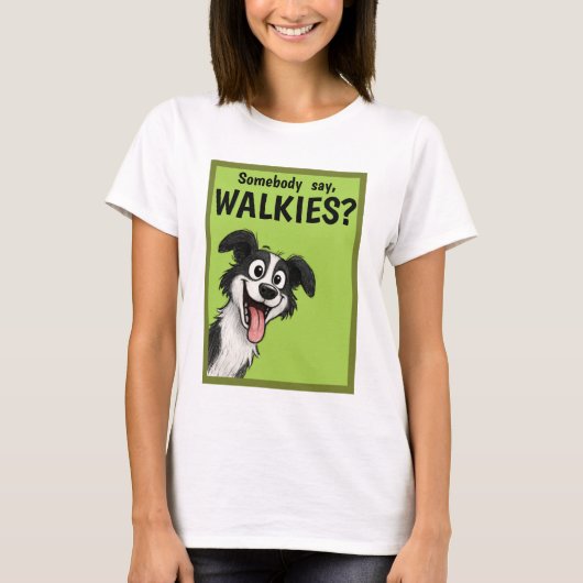 Walkies in green T-Shirt (Voorkant)